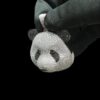 3D Panda Face Pendant Made in 925 Sterling Silver Embellished with Shinny Moissanite Diamond For Birthday,Special Gift Of Love And Affection