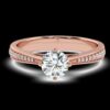 Solitaire Diamond Ring Made In 18/14/10 KT Gold Embellished With Certified Lab Diamonds For Wedding And Anniversary Gift For Special Person