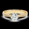 Solitaire Diamond Ring Made In 18/14/10 KT Gold Embellished With Certified Lab Diamonds For Wedding And Anniversary Gift For Special Person