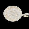 2"Circle With Any Letters In Center Pendant Made in 925Sterling Silver Studded with Shinny Moissanite Diamond For Birthday And Memorial Gift
