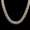 Iced Out 12 mm Miami Cuban Baguette Chain Made In 10 KT Gold & 925 Sterling Silver Embellished With Shinny Moissanite Diamonds For The Gift