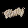 Iced Out Any Name Pendant 0.75" Long 2" Wide Made in 925 Sterling Silver Embellished With Shinny Moissanite Diamonds For Birthday Gift