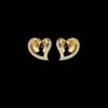 Heart Shape Diamond Earring Made In 18 / 14 / 10 KT Gold Embellished With Certified Lab Diamonds For The Birthday And Anniversary Gift