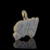 Iced Out Customized Name Pendant Made In 925 Sterling Silver Embellished With Shinny Moissanite Diamonds For Birthday And Memorial Gift
