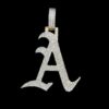 Iced Out Pendant In 925 Sterling Silver Studded with VVS Moissanite Stones, Unisex Pendant, Initial Letter Pendant, Handmade Jewelry