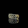 Unique Style Gold Ring Made 18 / 14 / 10 KT Gold Embellished With Shinny Moissanite / Baguettes Diamonds For Birthday And Anniversary Gift