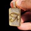 Ankh Pendant Made in 925 Sterling Silver Studded with VVS Colorless Moissainite Stone, Designer Trendy Pendant, Mens Pendant, Unisex Pendant