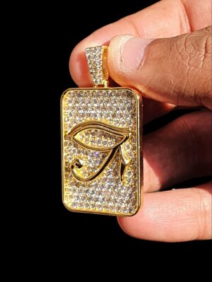 Ankh Pendant Made in 925 Sterling Silver Studded with VVS Colorless Moissainite Stone, Designer Trendy Pendant, Mens Pendant, Unisex Pendant