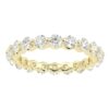 Round Cut Eternity Diamond Ring Made In 18 / 14 / 10 KT Gold Embellished With Certified Lab Diamond For Anniversary And Wedding Gift For Her