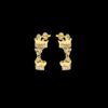 VVS Gems Crown Drop Earring Made In 18 / 14 / 10 KT Gold Embellished With Certified Lab Diamonds For The Birthday And Anniversary Gift