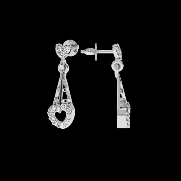 Heart Style Diamond Earring Made In 18/14/10KT Gold Studded With Certified Lab Diamonds For Birthday And Anniversary Gift For Special Person