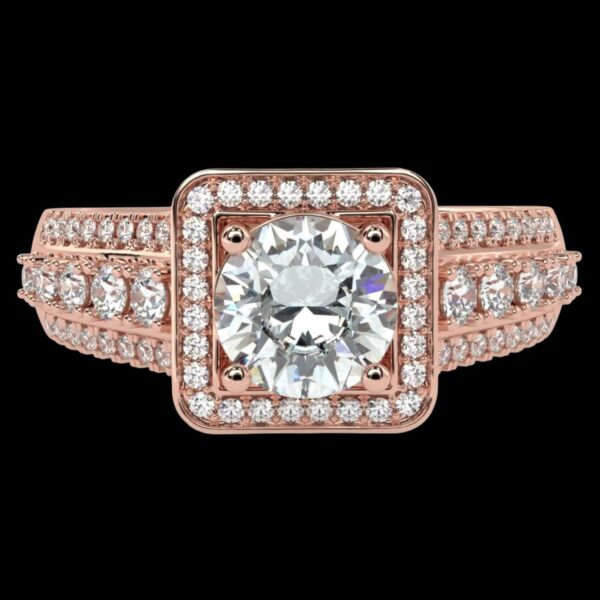 Gold Engagement Ring Made In 18/14/10 KT Gold Embellished With Certified Lab Diamond For Engagement And Wedding Gift For The Special Person