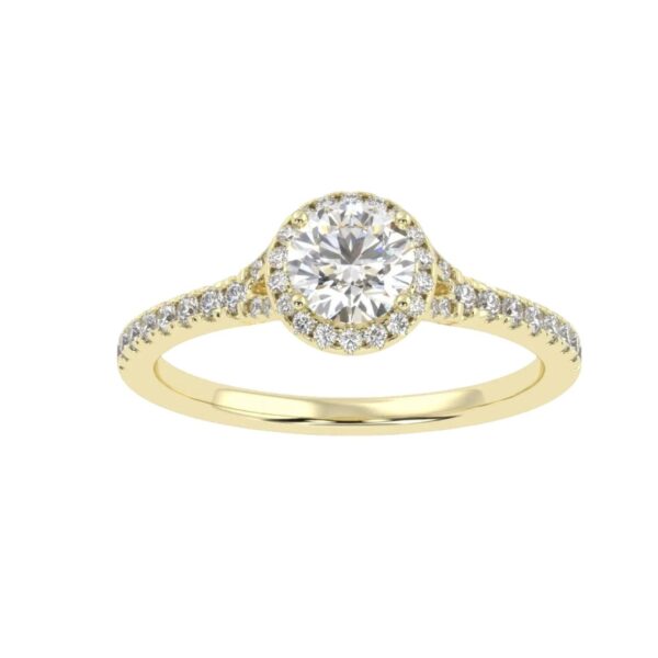 Solitaire Diamond Ring Made In 18 /14 /10 KT Gold Studded With Certified Lab Diamond For Anniversary And Wedding Gift For The Special Person