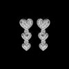 Heart Drop Style Earring Made In 18 / 14 / 10 KT Gold Embellished With Certified Lab Diamonds For Anniversary And Birthday Gift For Her