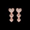 Heart Drop Style Earring Made In 18 / 14 / 10 KT Gold Embellished With Certified Lab Diamonds For Anniversary And Birthday Gift For Her