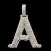 Iced Out Any Alphabet Letter Pendant In Any Size Made in 925 Sterling Silver Embellished with Shinny Moissanite Diamonds For Birthday Gift