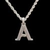 Iced Out Any Alphabet Letter Pendant In Any Size Made in 925 Sterling Silver Embellished with Shinny Moissanite Diamonds For Birthday Gift