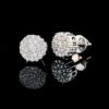 Iced Out Round Earring Made in 18/14/10 KT Gold Studded With Shinny Moissanite Diamonds For Birthday And Anniversary Gift To Special Person