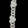 Iced Out Heart Cuban Link Bracelet Made in 925 Sterling Silver Embellished With Shinny Moissanite Diamonds For Birthday And Anniversary Gift