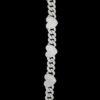 Iced Out Heart Cuban Link Bracelet Made in 925 Sterling Silver Embellished With Shinny Moissanite Diamonds For Birthday And Anniversary Gift