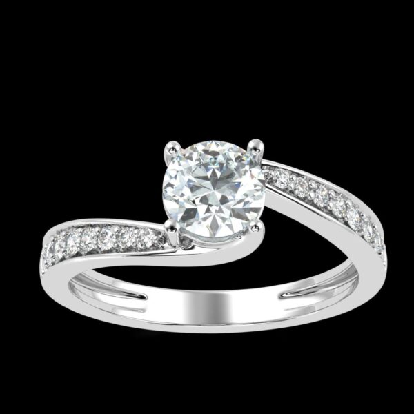 Magnificat Gold Solitaire Diamond Ring Made In 18 / 14 / 10 KT Gold Embellished With Certified Lab Diamond For Wedding And Anniversary Ring