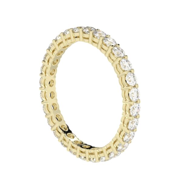 Round Eternity Band Ring Made In 18 / 14 / 10 KT Gold Embellished With Certified Lab Diamonds For Wedding And Anniversary Gift For Her