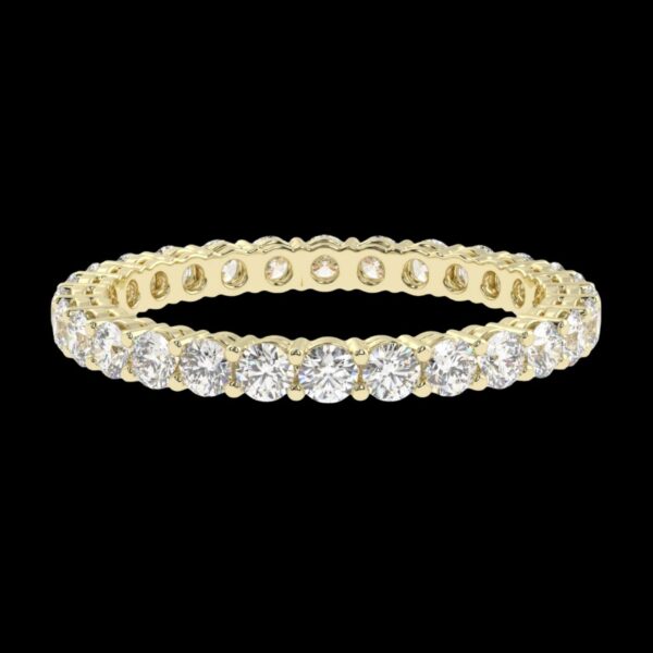 Round Eternity Band Ring Made In 18 / 14 / 10 KT Gold Embellished With Certified Lab Diamonds For Wedding And Anniversary Gift For Her