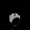 Iced Out Hip Hop Ring Made In 18 / 14 / 10 KT Gold Embellished Studded With Shinny Moissanite Diamonds For Birthday Gift