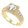 Gold Engagement Ring Made In 18/14/10 KT Gold Embellished With Certified Lab Diamond For Engagement And Wedding Gift For The Special Person