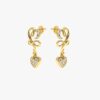 Unique Style Earing Made In 18 / 14 / 10 KT Gold Embellished With Certified Lab Diamonds For Birthday And Anniversary Gift To Special One