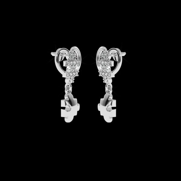 Gold Diamond Earring Made In 18/14/10 KT Gold Embellished With Certified Lab Diamond For Anniversary And Wedding Gift For The Special Person