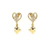 Gold Diamond Earring Made In 18/14/10 KT Gold Embellished With Certified Lab Diamond For Anniversary And Wedding Gift For The Special Person