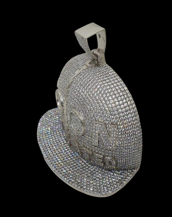 Iced Out Goon Hip Hop Customized Cap Shape Pendant Studded With Shinny Moissanite Diamonds For The Birthday And Memorial Gift Unisex Pendant