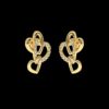 Heart Shape Stud Valentine Gift Earring Made In 18 / 14 / 10 KT Gold Embellished With Certified Lab Diamond For Wedding And Anniversary Gift
