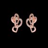 Heart Shape Stud Valentine Gift Earring Made In 18 / 14 / 10 KT Gold Embellished With Certified Lab Diamond For Wedding And Anniversary Gift