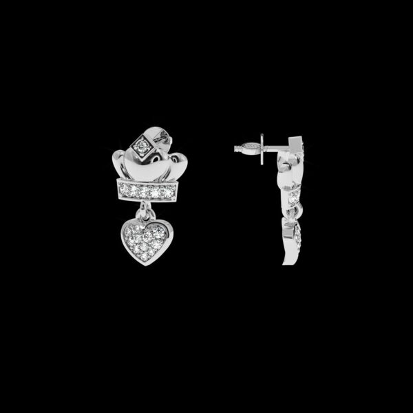 Wedding Diamond Earring Made In 18 / 14 / 10 KT Gold Embellished With Certified Lab Diamonds For Wedding And Anniversary Gift For Her