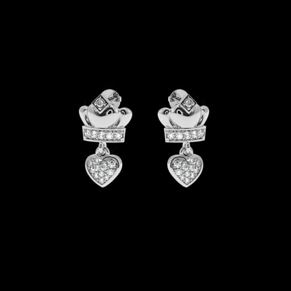 Wedding Diamond Earring Made In 18 / 14 / 10 KT Gold Embellished With Certified Lab Diamonds For Wedding And Anniversary Gift For Her