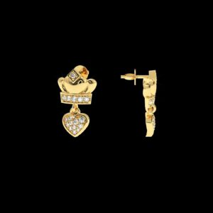 Wedding Diamond Earring Made In 18 / 14 / 10 KT Gold Embellished With Certified Lab Diamonds For Wedding And Anniversary Gift For Her