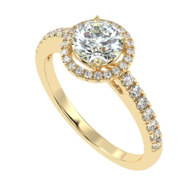 Solitaire Diamond Ring Made In 18/14/10 KT Gold Embellished With Certified Lab Diamonds For Wedding And Anniversary Gift For Special Person