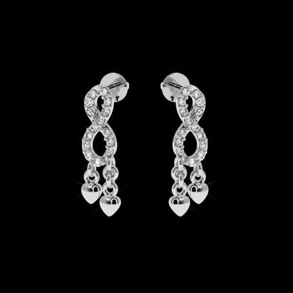 Drop Diamond Earring Made In 18 / 14 / 10 KT Gold Embellished With Certified Lab Diamonds For Wedding And Anniversary Gift For Her