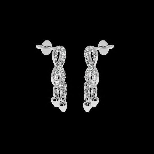 Drop Diamond Earring Made In 18 / 14 / 10 KT Gold Embellished With Certified Lab Diamonds For Wedding And Anniversary Gift For Her