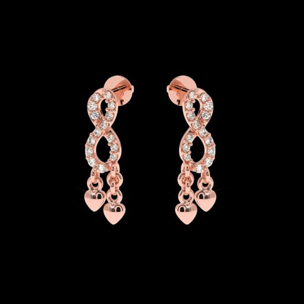 Drop Diamond Earring Made In 18 / 14 / 10 KT Gold Embellished With Certified Lab Diamonds For Wedding And Anniversary Gift For Her