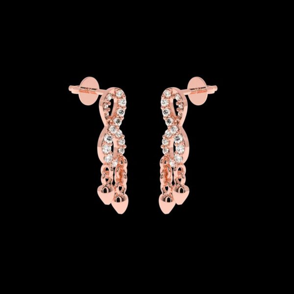 Drop Diamond Earring Made In 18 / 14 / 10 KT Gold Embellished With Certified Lab Diamonds For Wedding And Anniversary Gift For Her