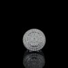 Iced Out Hip Hop Ring Made In 18 / 14 / 10 KT Gold Embellished Studded With Shinny Moissanite Diamonds For Birthday Gift