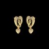 Classic Gold Earring Made In 18 / 14 / 10 KT Gold Embellished With Certified Lab Diamonds For Anniversary And Wedding Gift For Her