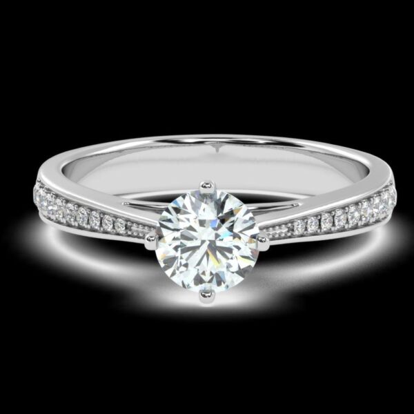 Solitaire Diamond Ring Made In 18/14/10 KT Gold Embellished With Certified Lab Diamonds For Wedding And Anniversary Gift For Special Person