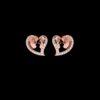 Heart Shape Diamond Earring Made In 18 / 14 / 10 KT Gold Embellished With Certified Lab Diamonds For The Birthday And Anniversary Gift