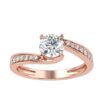 Magnificat Gold Solitaire Diamond Ring Made In 18 / 14 / 10 KT Gold Embellished With Certified Lab Diamond For Wedding And Anniversary Ring