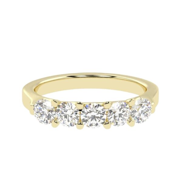 Luxury Diamond Ring Made In 18 / 14 / 10 KT Gold Embellished With Certified Lab Diamonds For Anniversary And Birthday Gift To Special Person