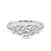 Round Diamond Ring Made In 18 / 14 / 10 KT Gold Embellished With Certified Lab Diamonds For Anniversary And Wedding Gift For Her